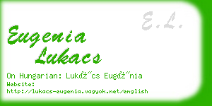 eugenia lukacs business card